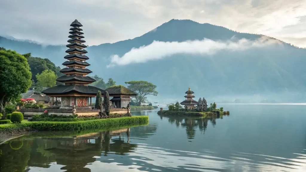 Ulun Danu Beratan temple on the lake