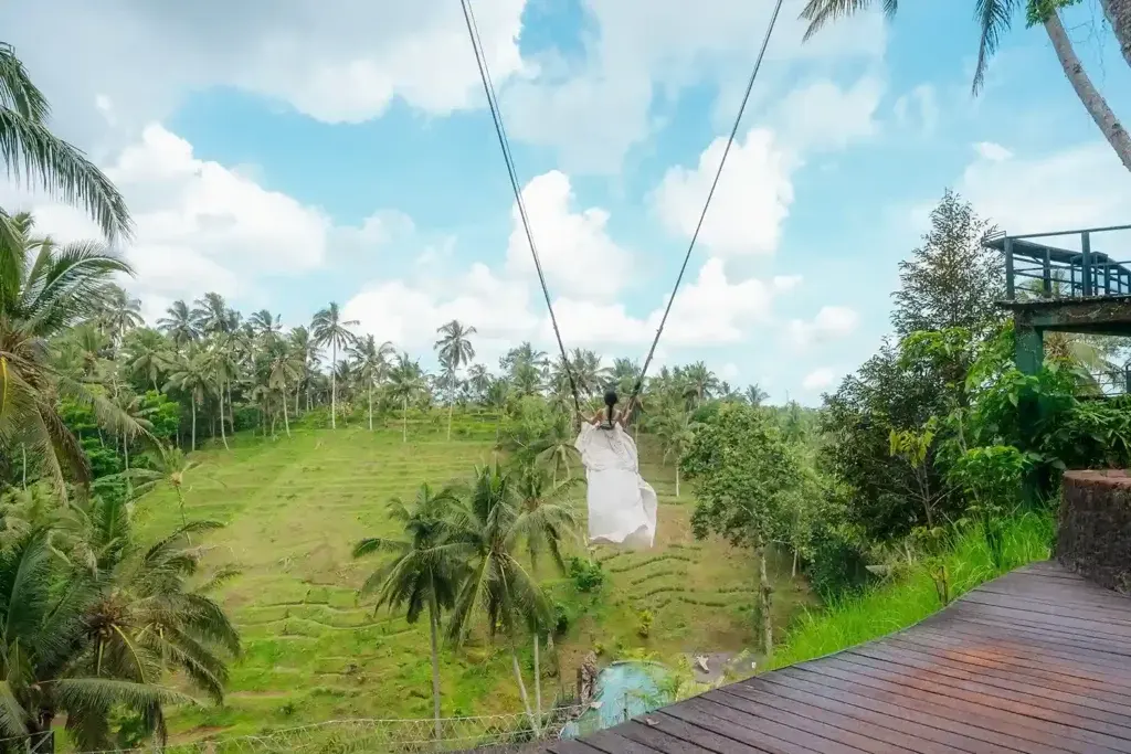 A swing over the valley at Tegalalang